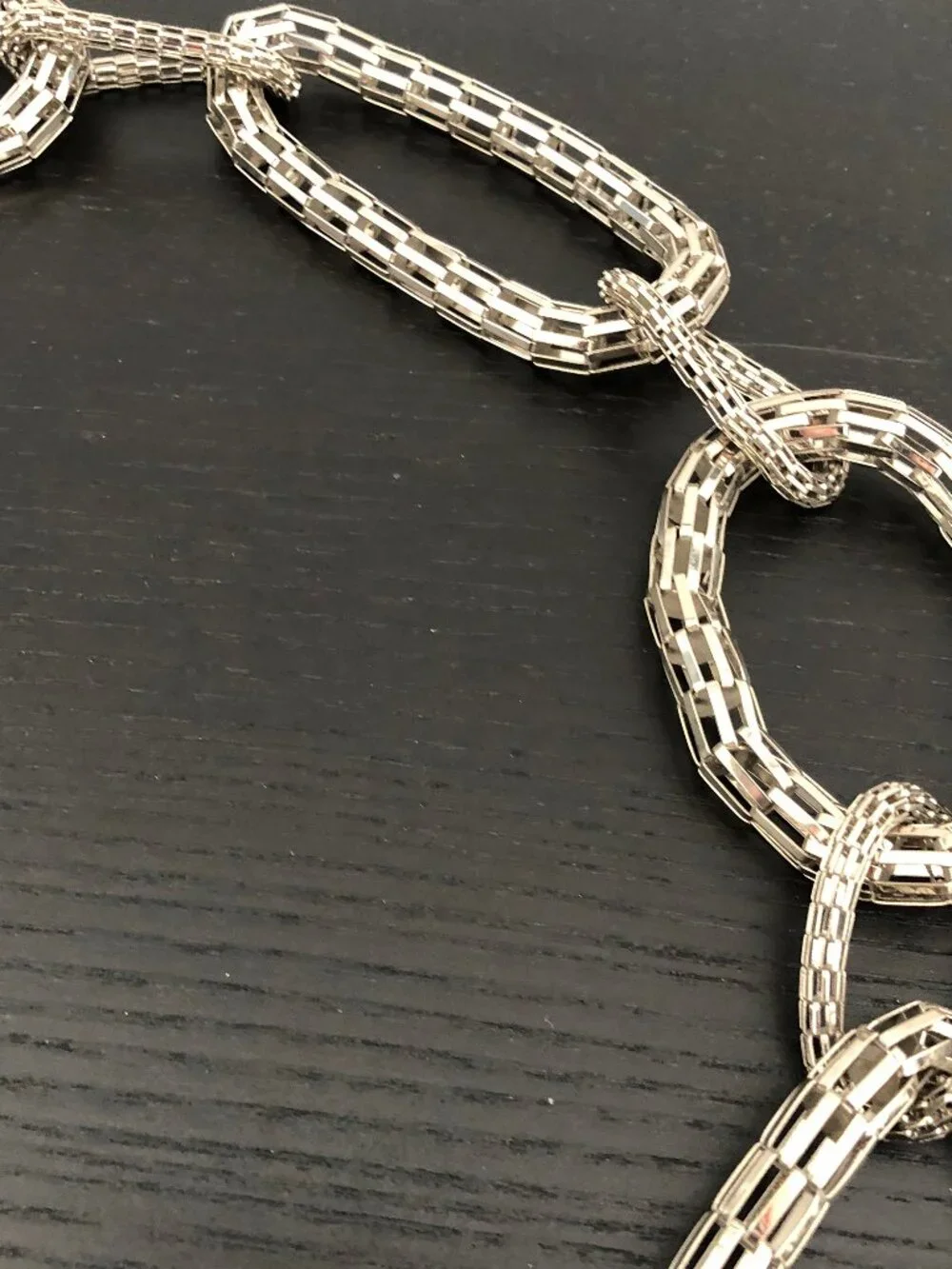 Disco Silver Toned Metallic Mesh AdjustableChain Belt 49 inches